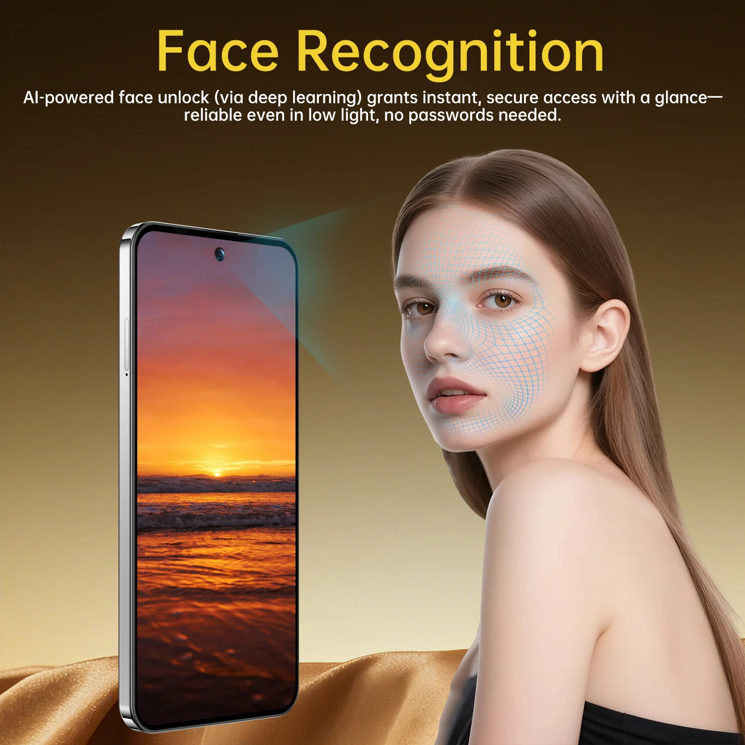 IVMI Global Vision POCO M8 Ultra Smartphone Android 3GB RAM 16GB ROM 5+13MP Face ID 4G Network Google Play Store Mobile Phones