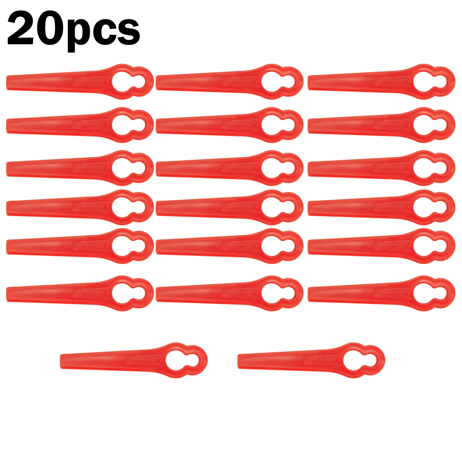 20pcs Brush Cutter Blade LawnMower Garden Power Tool Replacement Grass Trimmer Blades Red Plastic Precise Cutting Blades Parts