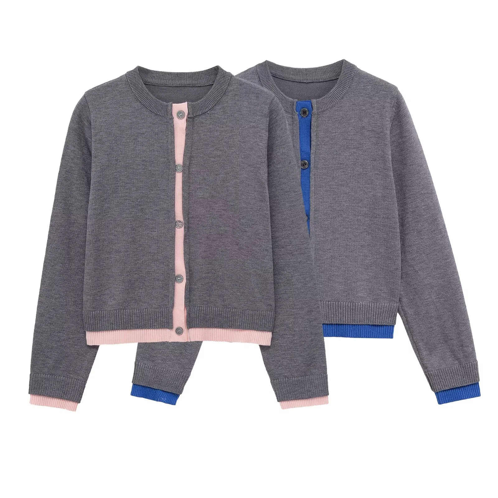 

Осень 2022, новый женский повседневный модный универсальный милый свитер с круглым вырезом и длинными рукавами, вязаный кардиган, пальто