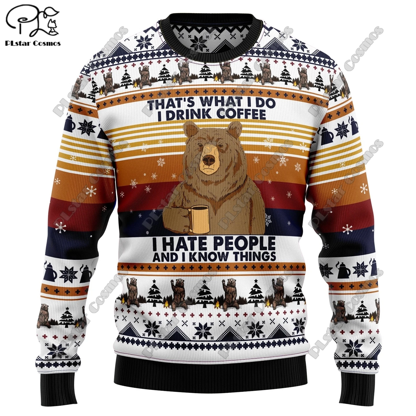 New 3D Printed Animal Custom Series Cute Christmas Pattern Ugly Sweater Street Casual Winter Sweatshirt S-4