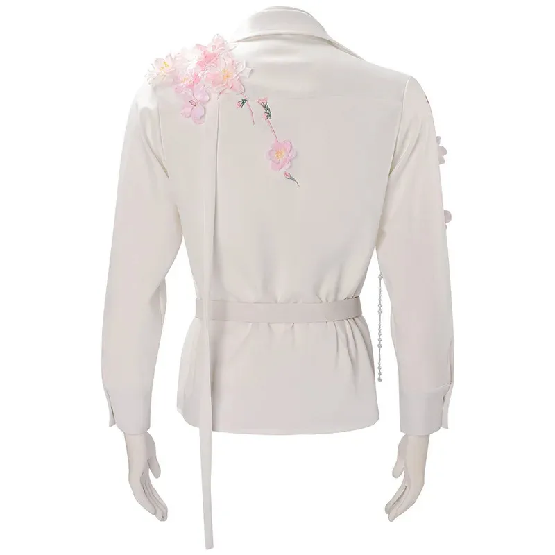 

CyLove And Deepspace Caleb Zayne Rafayel Cosplay Blouse Spring and Flower Outfit Top Game Mens White Suit Halloween Couple Outfi