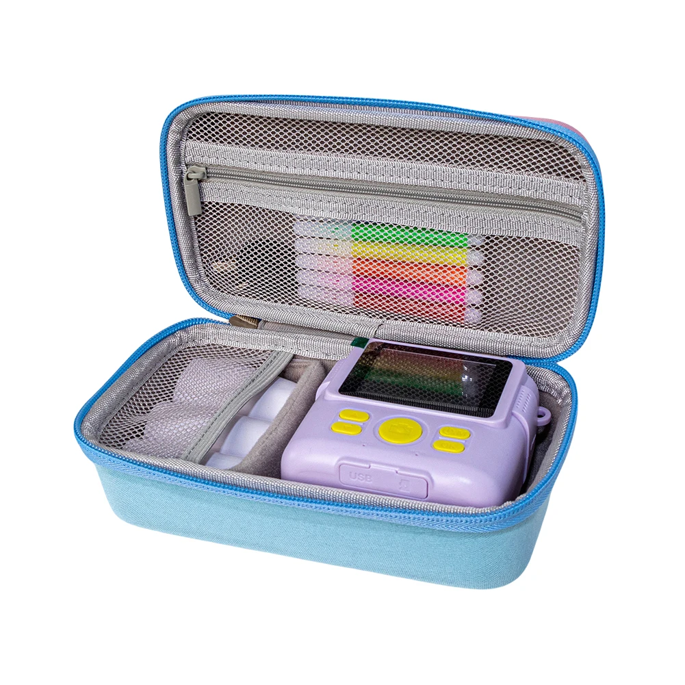 Cameratas voor kinderen EVA-film Camera-opslaghouder Organizer Tas Antikras Beschermende reistas met gaasvak Draagtas