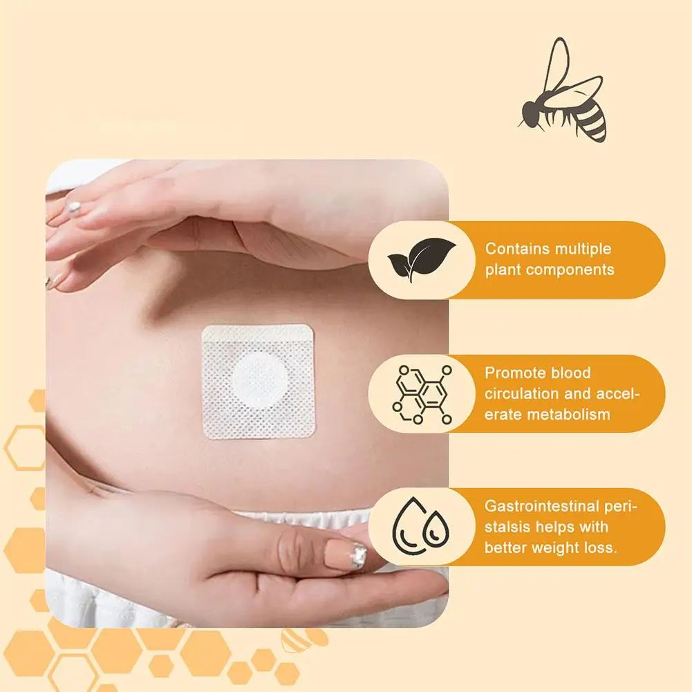 Lot Bee Slimming Patch Belly Slimming Patch Lose Weight Detox Abdominal Navel Sticker Fast Burning Fat Improve Stomach