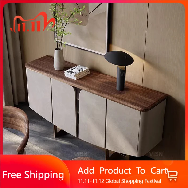 

Designer Wood Bar Cabinet Shelves Mobile Restaurant Kitchen Wine Cabinet Living Room Luxury Standing Armoire Club Furniture