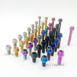 Cyclingman Titanium Ti Bolts M6x10 16 18 20 25 30 35 45 mm Tapered Hex Allen Screw for MTB / Road Bicycle Seatpost Headset Brake