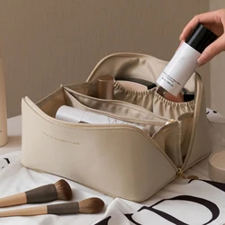 Borsa cosmetica da viaggio grande per donna Organizer per trucco in pelle Kit da toilette femminile borse custodia per trucco custodia per signora di lusso