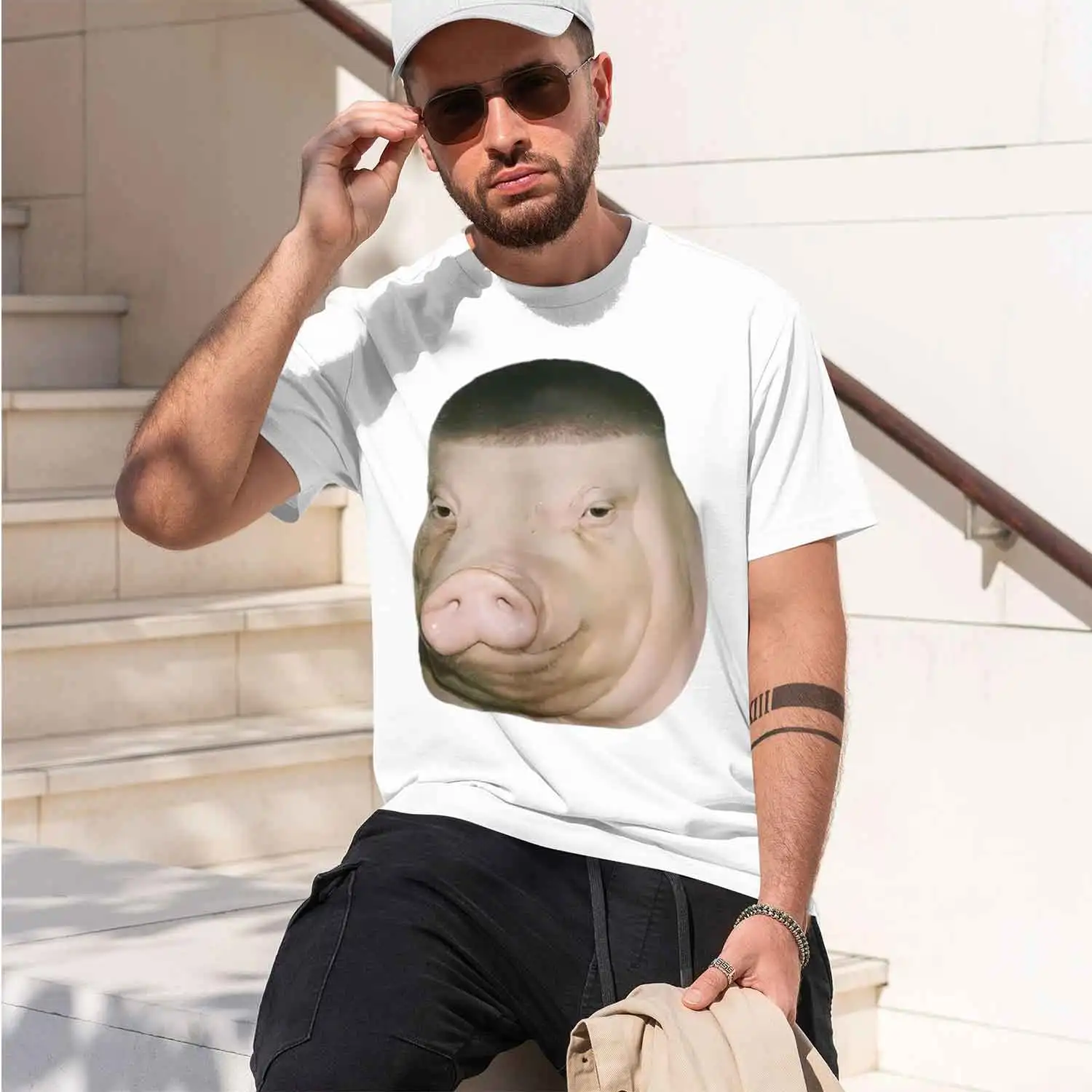 Wigger Fade Buzz cut Funny T Shirts Men's Clothing Retro Humor T-shirt Unisex d Loose 100_ Tee Shirt 2026 New Model Men’s Short-