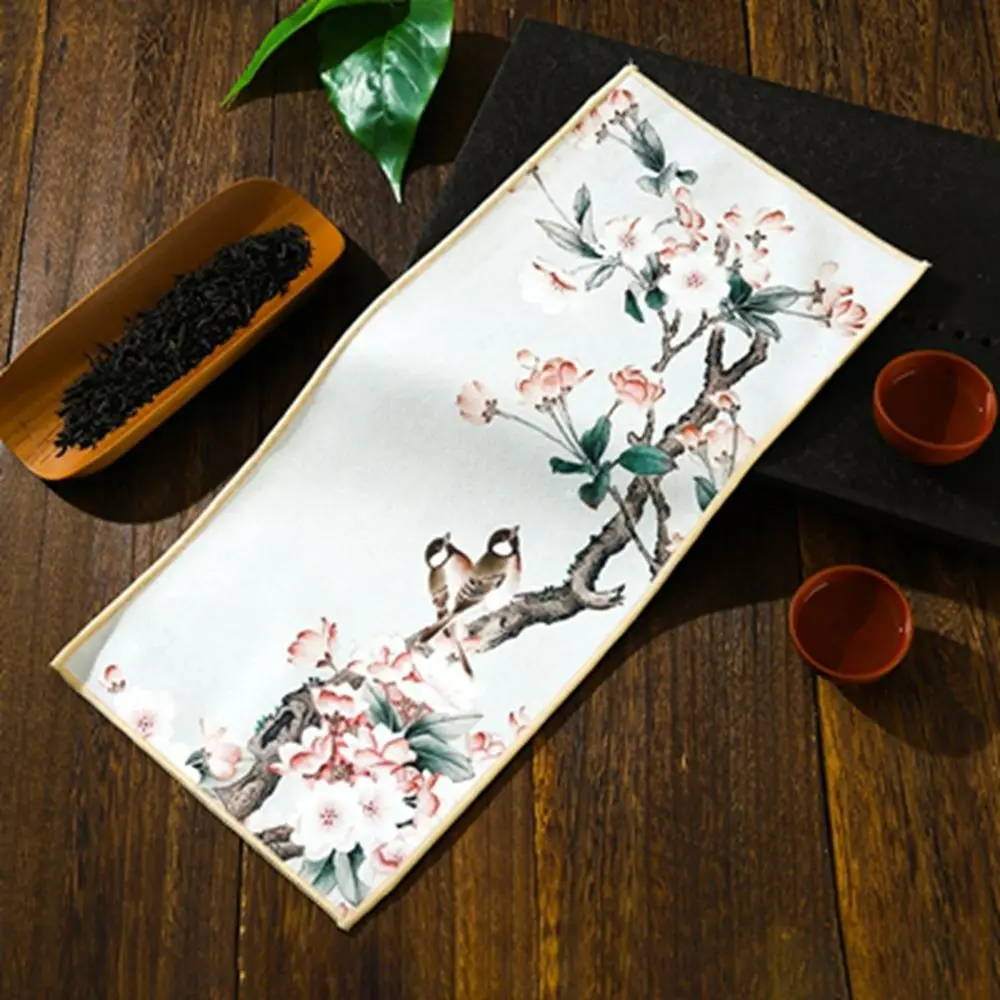 Painted Thick Professional Tea Set Accessories Table Cleaning High-end Rag Tea Towel Tea Napkin Table Mats