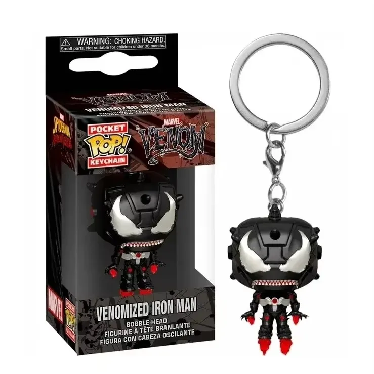 Recién llegado, llavero Funko Pop de bolsillo, juguete venenizado Groot, Iron Man Carnage Groot (Gamer), juguetes modelo Venom