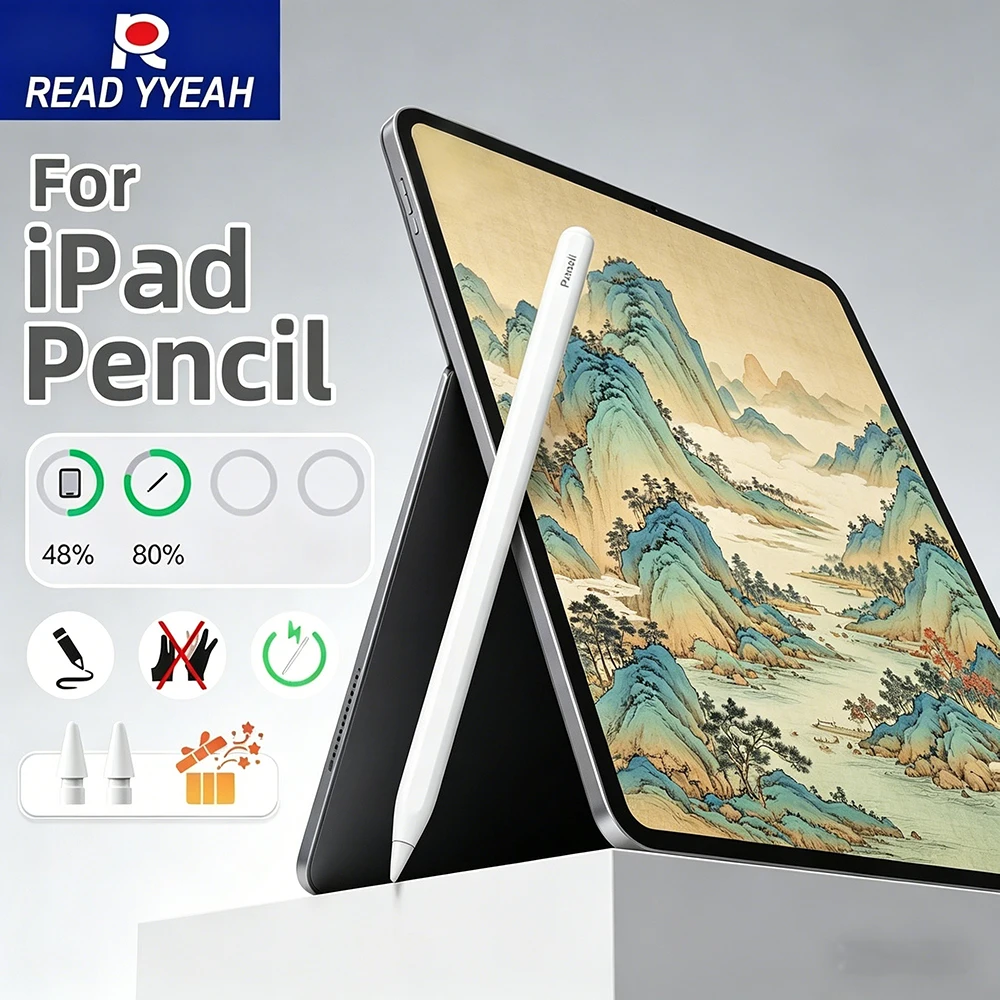 

New Magnetic Wireless Charging Stylus for iPad Air 11 13 M2 M3 Pro 12.9 11 Air 4 5 Mini 6 For Apple Pencil Tilt Palm Rejection