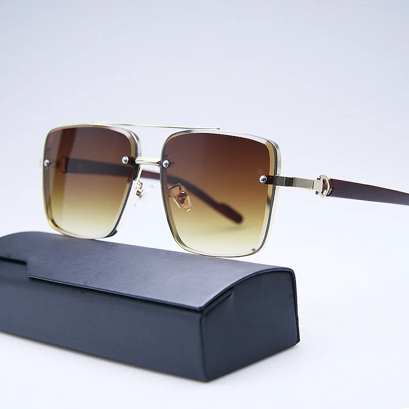 2025New Man Woman Sunnies Double Beam Design Fashion Versatile Trend Unisex Eyewear HD Gradient UV400 Sports Outdoor Shades 033-