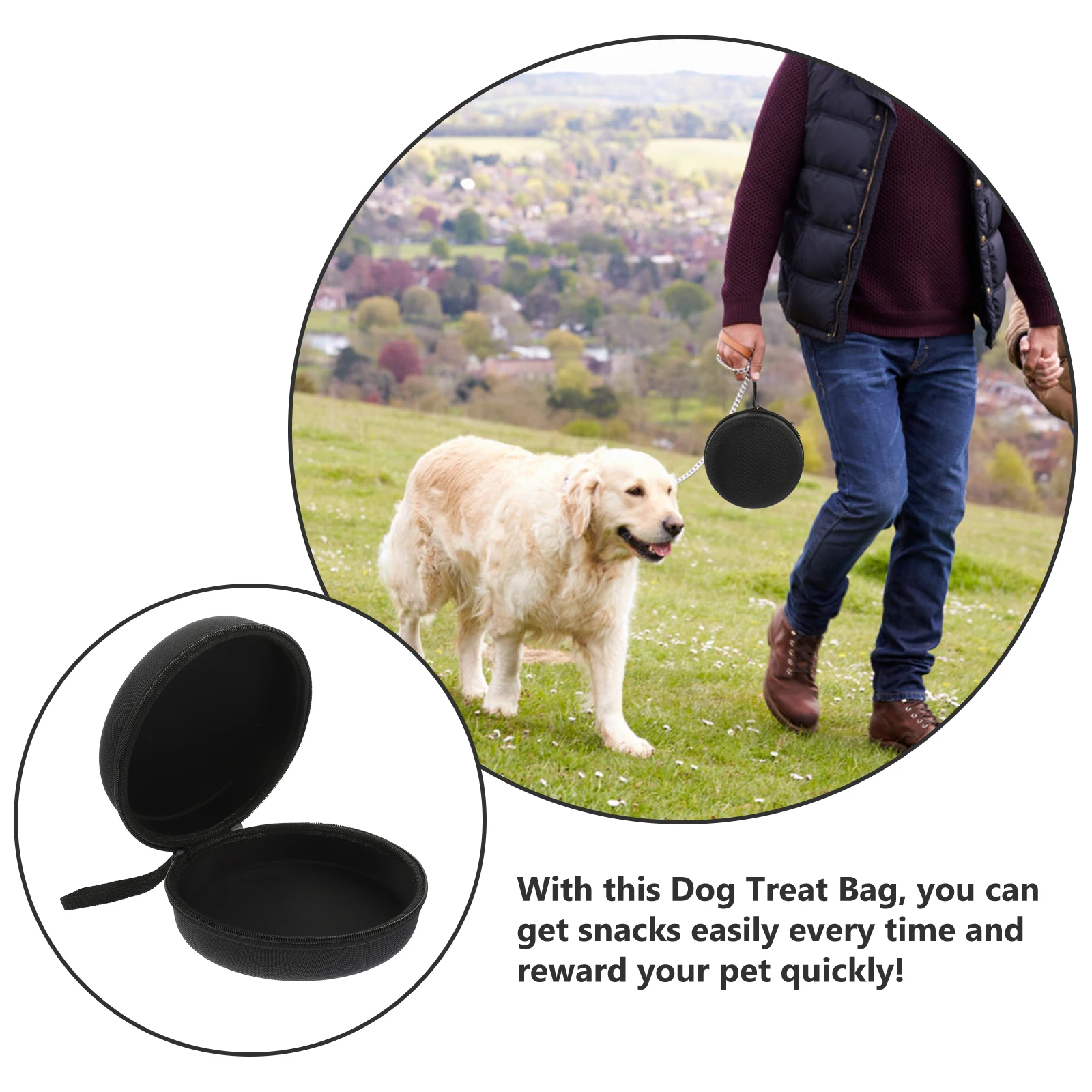 

Dog Treat Bag Portable Snack Pouch Oxford Cloth Puppy Training Supplies Reusable Food Container Walking Accessories Pet Products