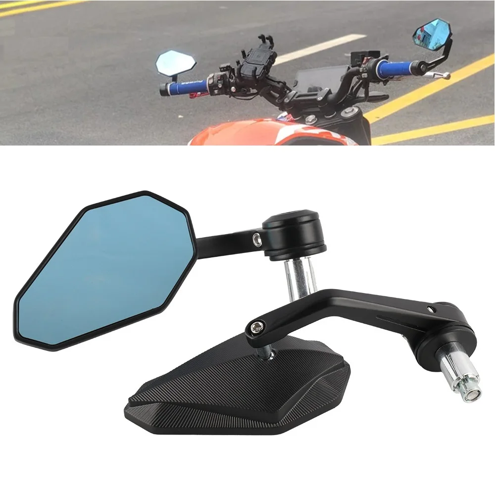 

1 Pair Aluminum 7/8" 22mm Motorcycle Rearview Mirrors Universal Scooter Bar End Handlebar Mirror Rear View Mirror Accessories