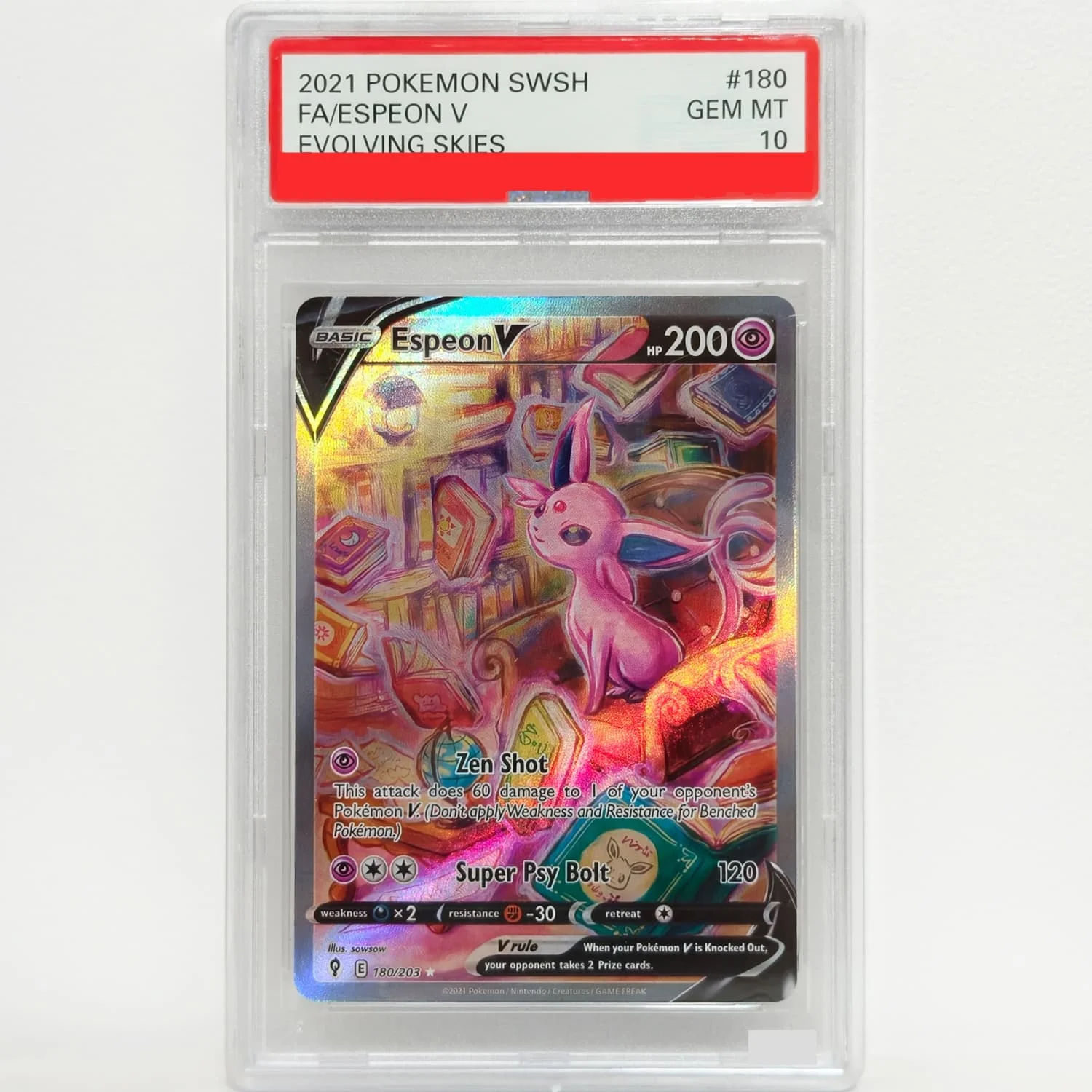 Homemade English Points Rating Card Umbreon #189 Espeon #180 Sylveon #184 Glaceon #175 Vaporeon #SWSH181 Game Collection Toy - view 4