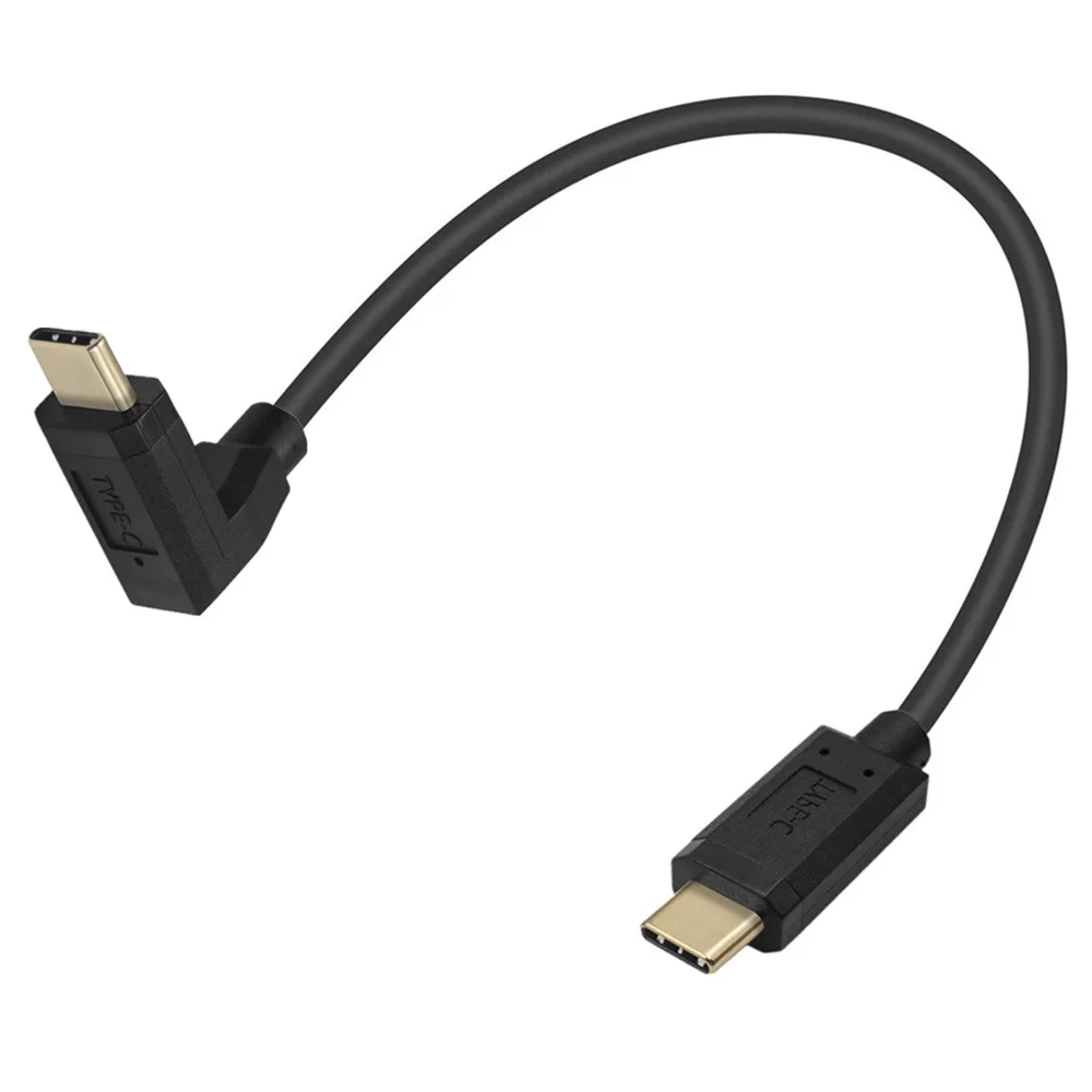 5a 10gbps para baixo angular 90 graus usb tipo c macho para fêmea extensão de dados cabo de carregamento 1ft 2ft 3ft 6ft