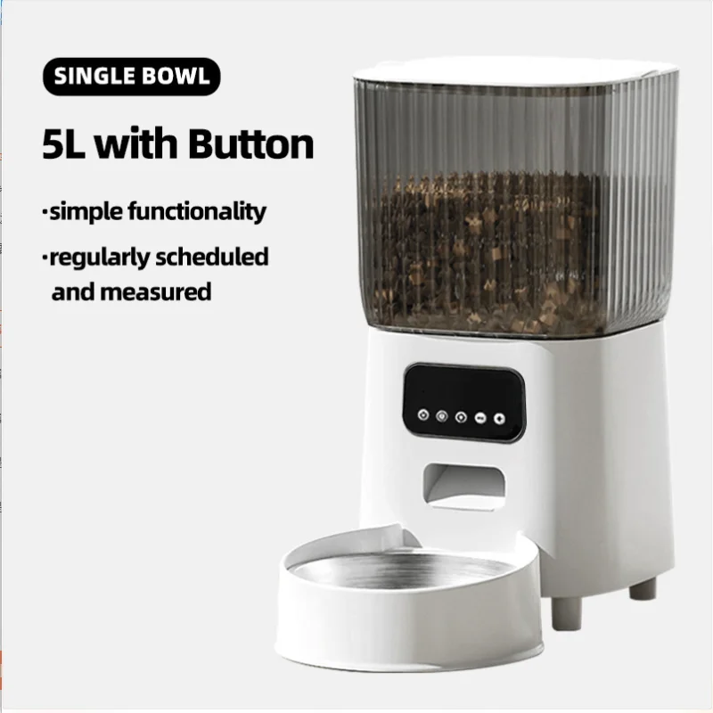 Automatic Pet Feeder Programmable Timer Portion Control Smart Cat Dog Food Dispenser WiFi Remote