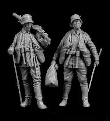 1/35 Scale Die-cast Resin Figure Soldier Suit Model Assembly Kit Diorama Assembly Model Unpainted