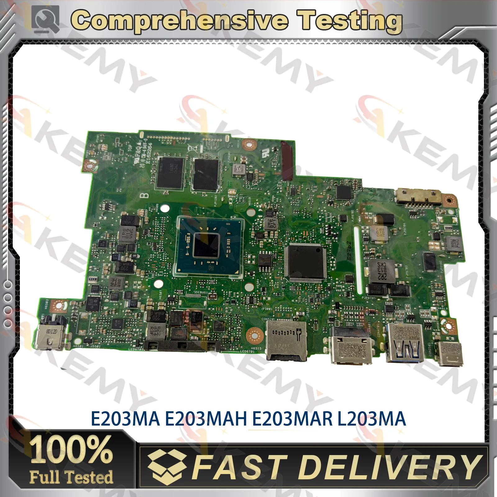 E203MA Laptop Motherboard For ASUS EeeBook E203MAH E203MAS L203MA E203MA L203MAH E203M Mainboard With Celeron CPU 100% Tests OK