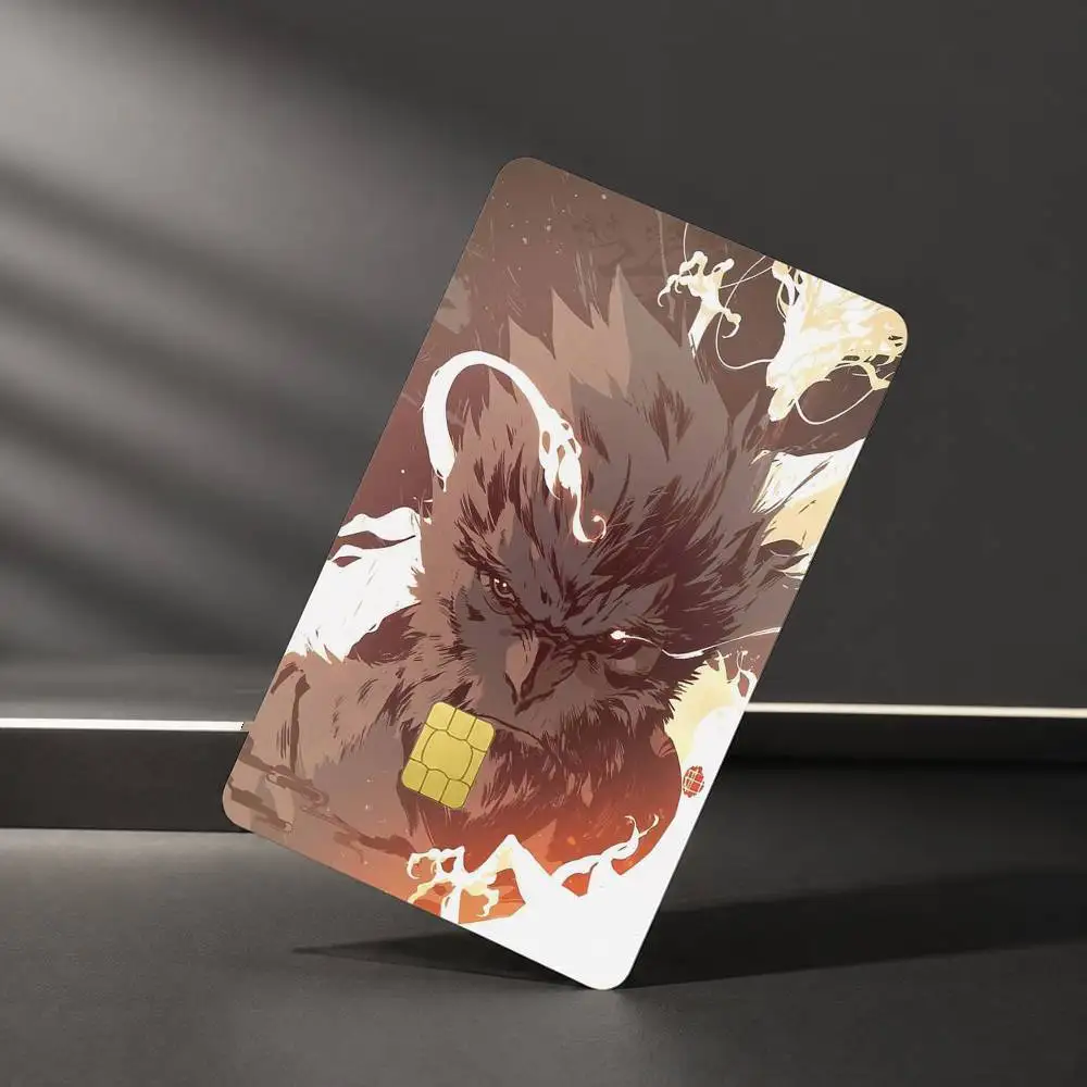B-Black Myth Wu K-Kong Sticker Film Tape Skin for Credit Card Debit Card Waterproof Stickers