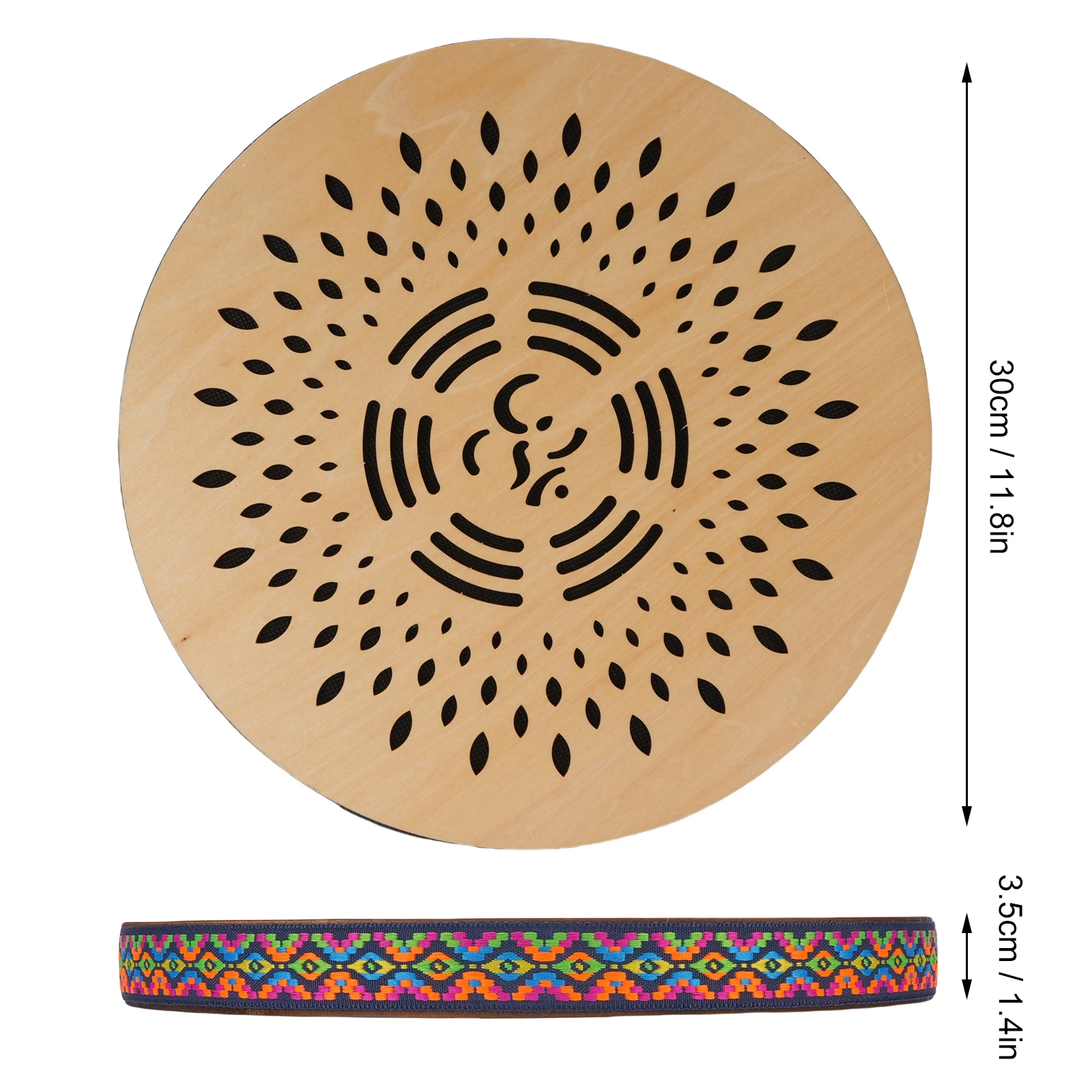 12 بوصة تيار طبل المحيط المطر الصوت اليد قرع طبل غرامة براعة سهلة الاستخدام المحمولة لتجمع حفلات الحفلات الموسيقية