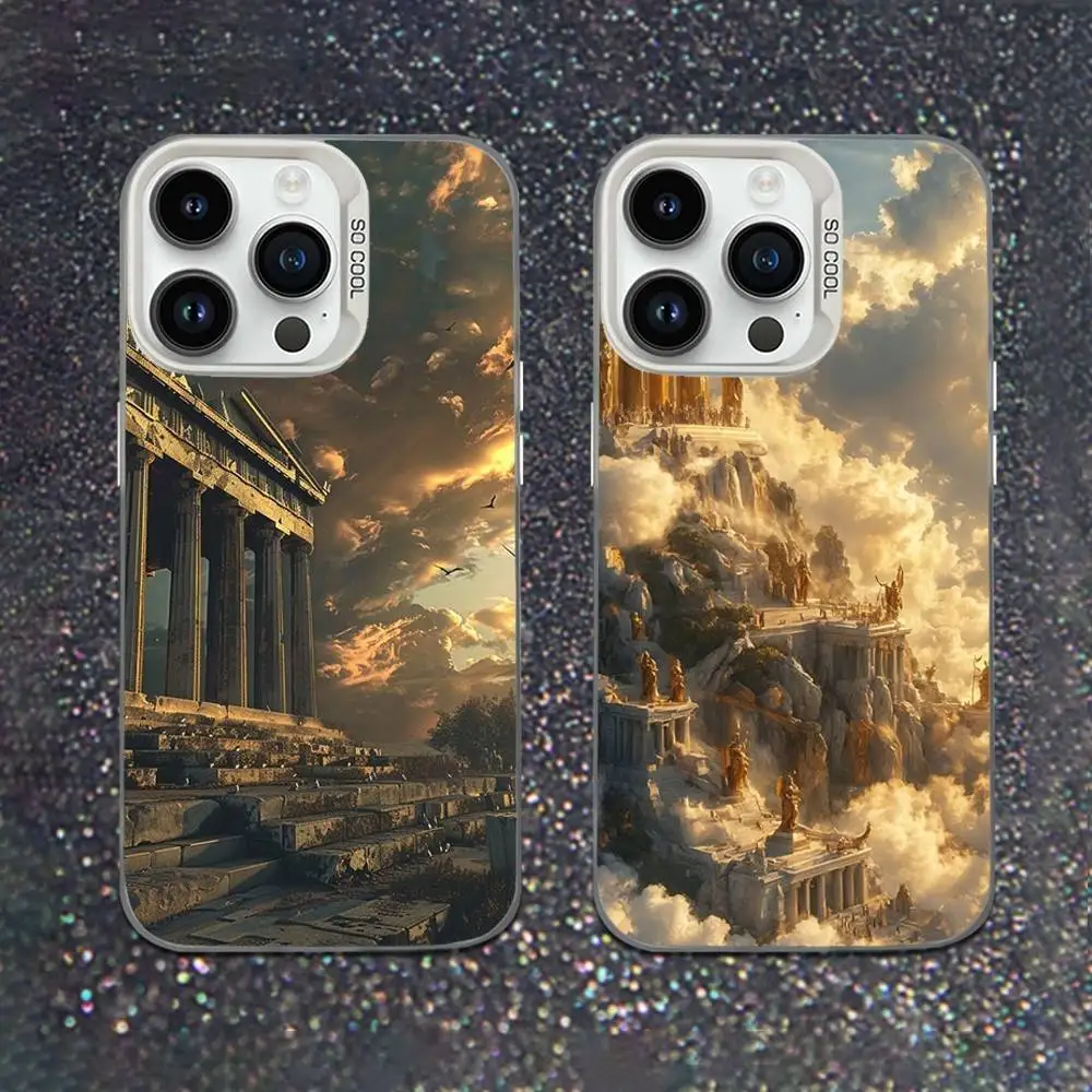 

Ancient Greek Art Romantic Phone Case For iPhone 16,15,14,13,12,11,Mini,Pro,XS,SE,MAX White Matte Shockproof Cover