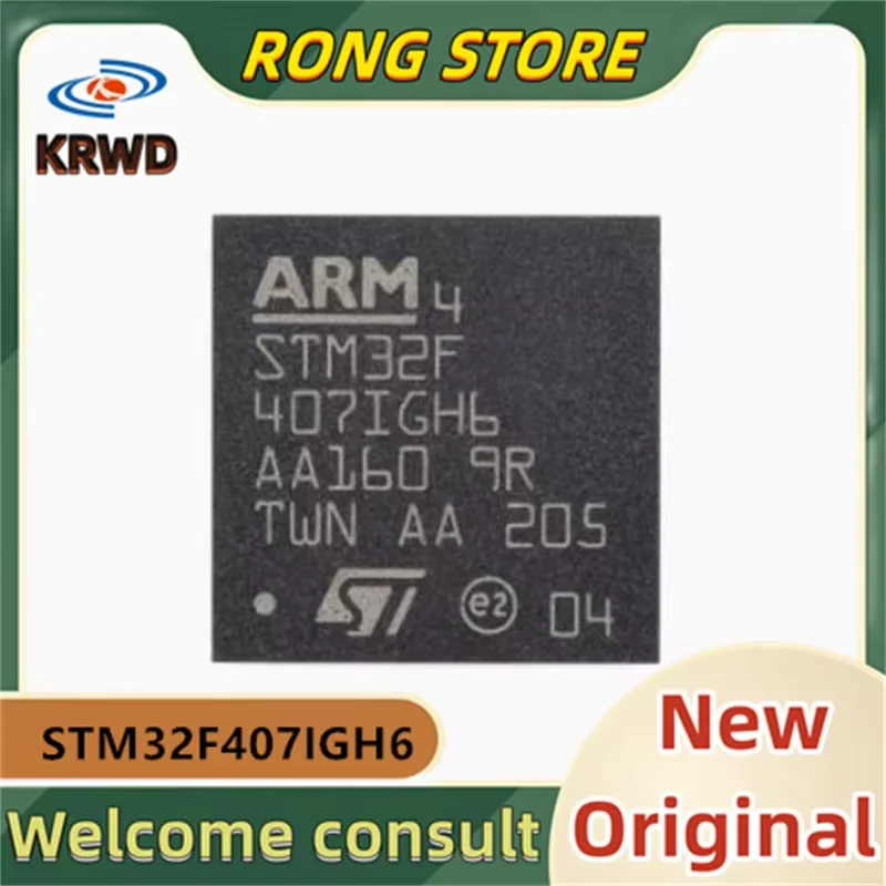 2PCS STM32F407 IGH6 New and Original Chip IC STM32F407IGH6 STM32F407 UFBGA-201 ARM Cortex-M4 32-bit microcontroller-MCU