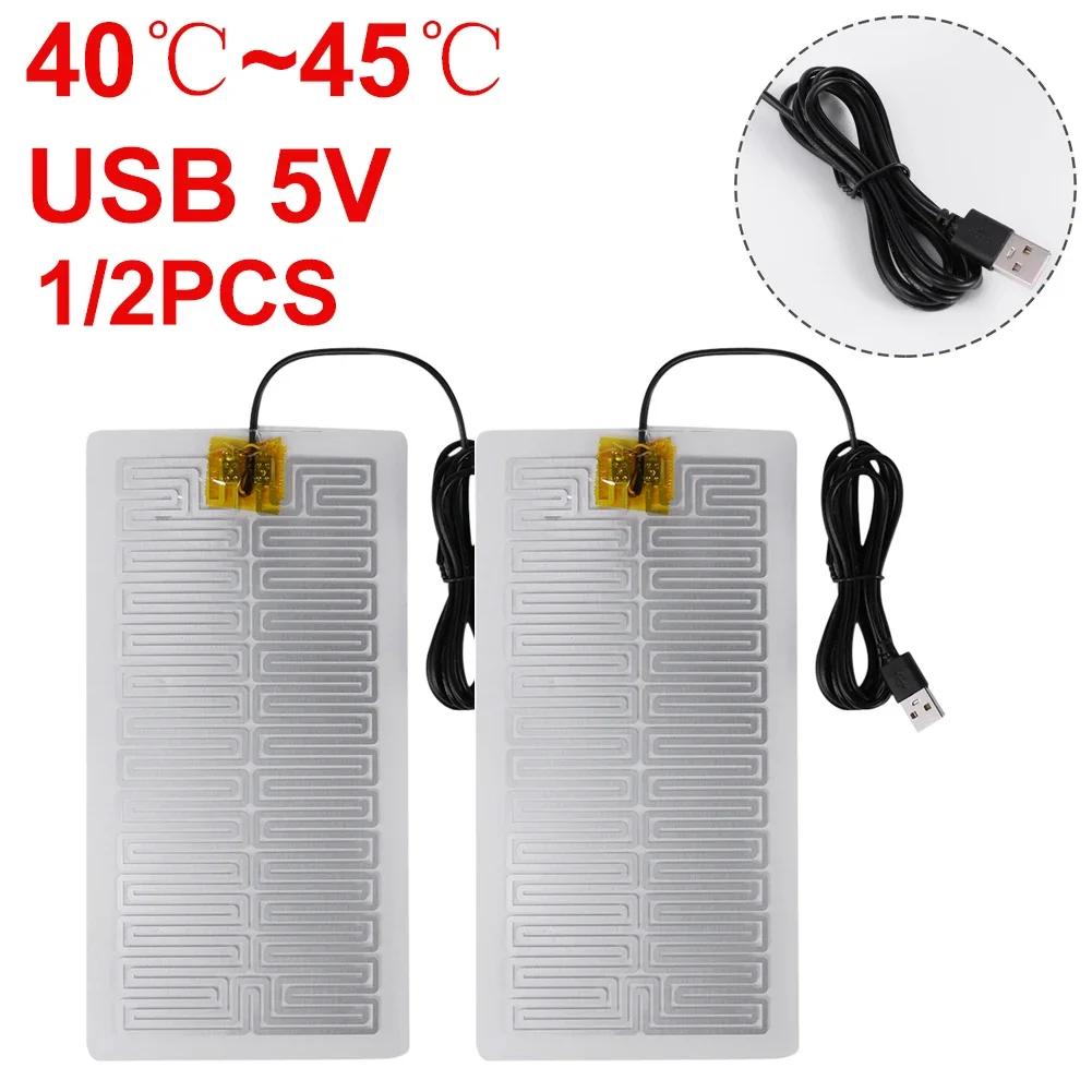 USB Clothes Heating Pad Fast-Heating Mat Electric Heater Sheet Portable Heating Pad Winter Warmer For Vest Jacket Shoes Socks 5V