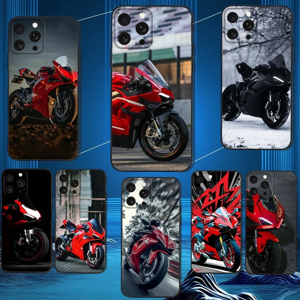 

Motorcycle P-Panigale v4 Phone Case For iPhone 16,15,14,13,12,11 Plus,Pro Max,XS,X,XR,SE,Mini,8,7,Soft Silicone Black Cover