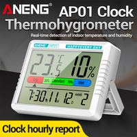 Mini LCD Digital Thermometer Hygrometer Convenient Indoor Room Electronic Clock ANENG AP01 Home Air Weather Station Meter Tools