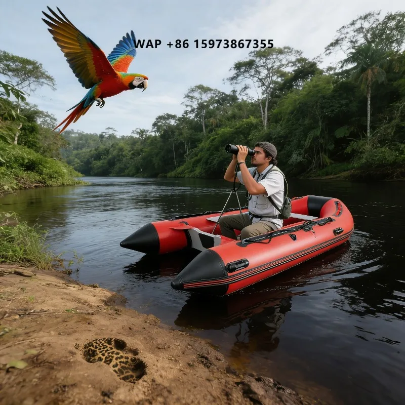 Professional Kayak Fishing Portable Inflatable  Boat 1.2 mm With Motor for Sea Fishing & Coastal Activities