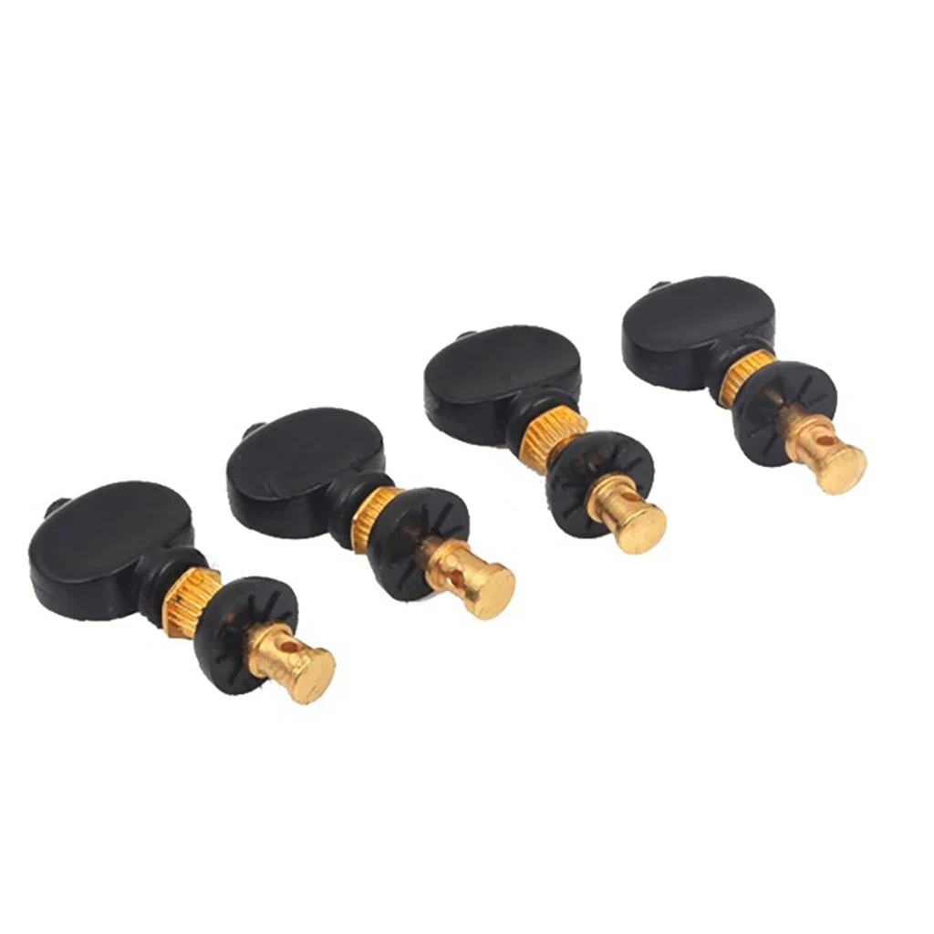 

4PCS Ukulele Tuning Pegs Machine Heads -Black For Soprano Concert Tenor Build DIY KIT Accessories