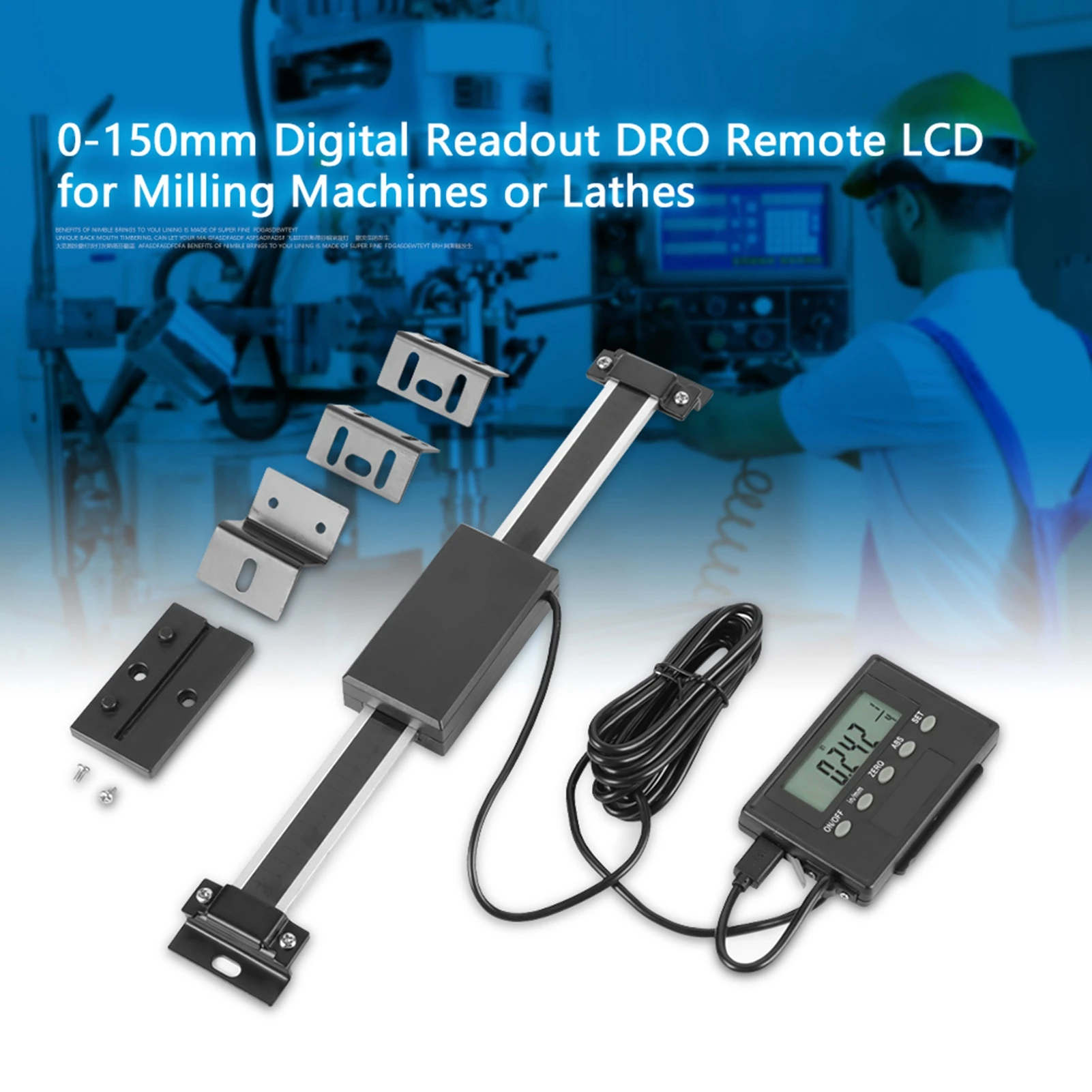 

Digital Readout Linear Scale 0‑150mm Digital Readout DRO Remote LCD for Milling Machines or Lathes