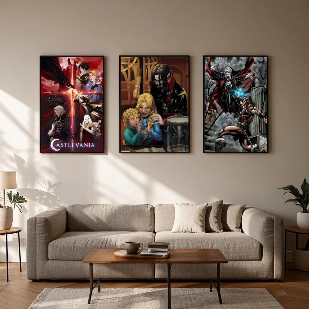 Castlevania Anime Game Poster HD art sticky wall waterproof home living room bedroom bar aesthetic decoration