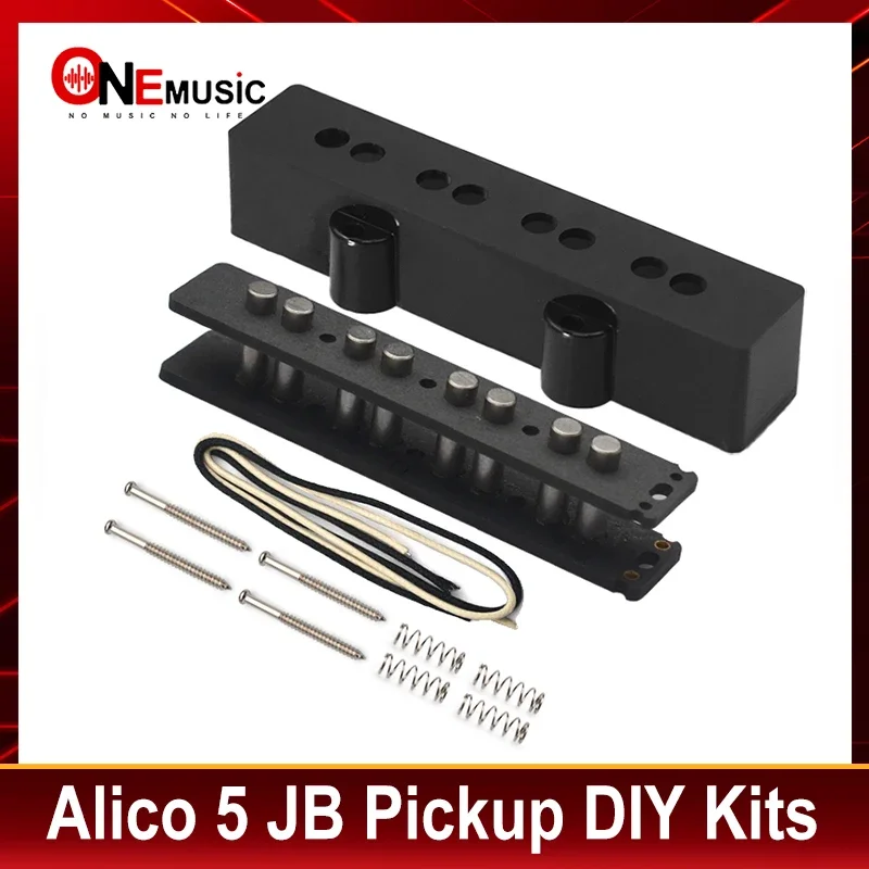 [Pickup DIY Kits] Alico 5 JB Pickup Kits- Fiber Bobbin/Alnico V Pole Piece/Waxed Cloth Cable Pickup Kits 4 String Jass Bass Kits