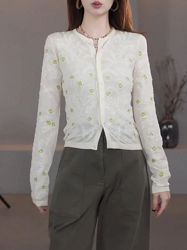 

Ele Embroidered round Ne Top plus Size Faionable Versatile Autumn 2025 New Arrival Women's Premium Quali Inner Wear