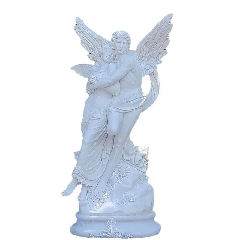 European character classic sculpture, marble male warrior sculpture, stone Western Four Seasons God statue