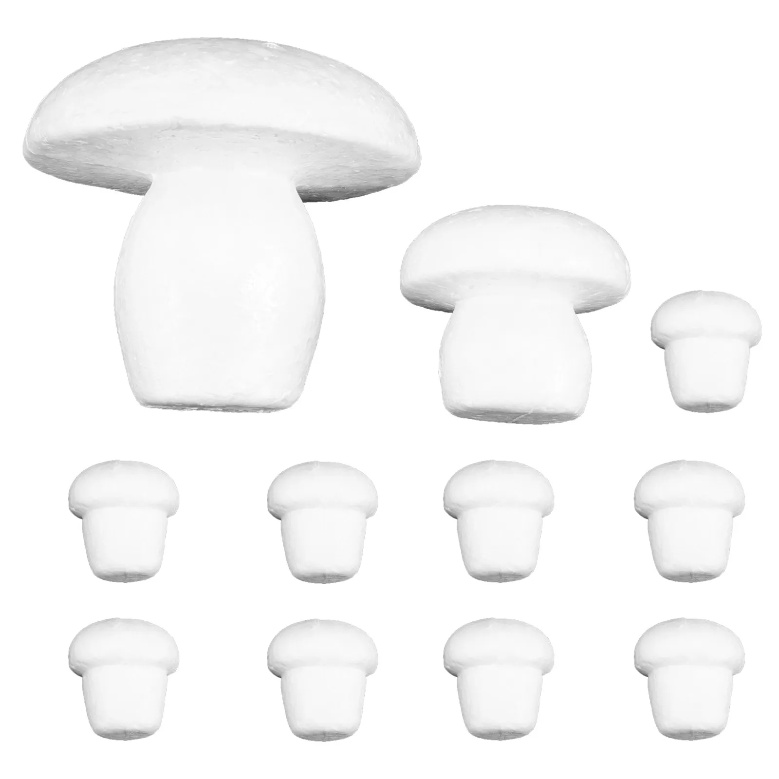 

12Pcs Unpainted Foam Mushroom DIY Crafts Blank Foam Supplies for Kids Painting Art Creative Decorations Kids DIY Supplies