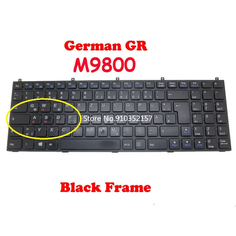 

GR JP Keyboard For CLEVO M9800 MP-08J46D0-430W 6-80-M9800-074-1 6-79-W255EU0K-070-W MP-08J40J0-4304W 6-80-P15S0-210-1