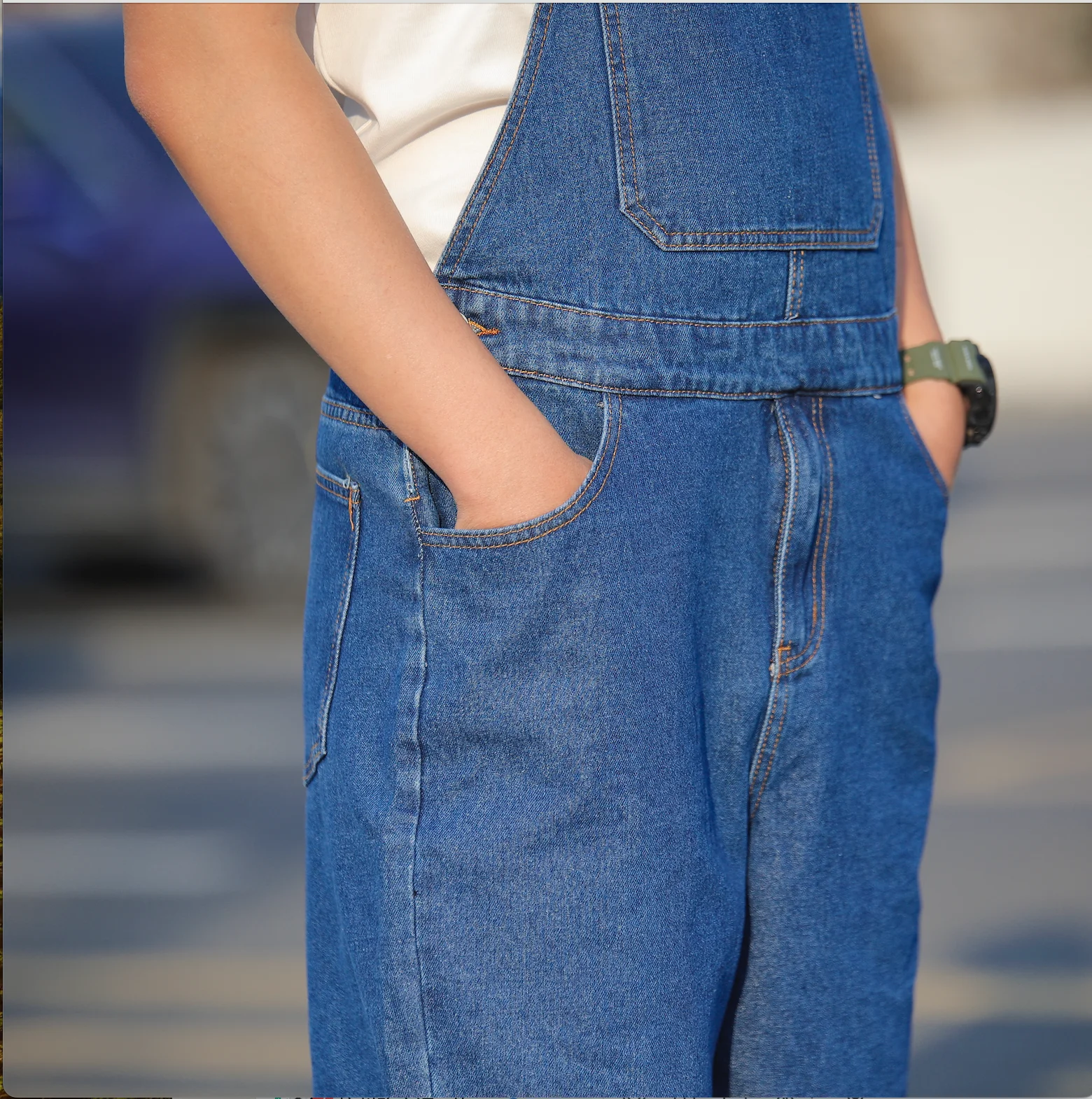 Men's Denim Overall Shorts, Casual Roll Cuff Jumpsuit Short Bib Overalls, Solid Color Sleeveless Workwear Jeans Shorts with Pock