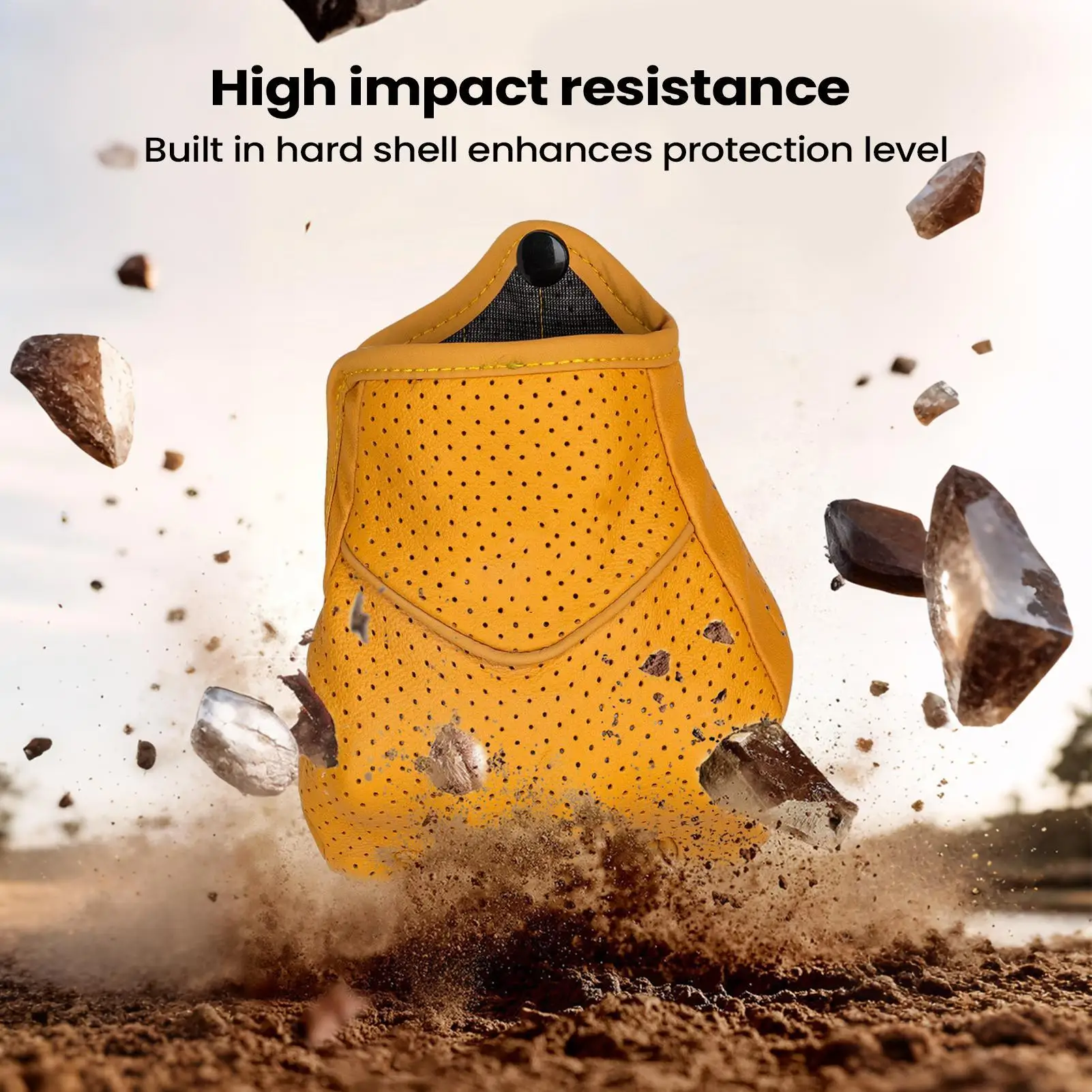 

For Motorcycle Leather Motorcycle Gloves Touch Screen Breathable Adjustable Anti-Drop Outdoor Cycling Motorcycle Gloves For