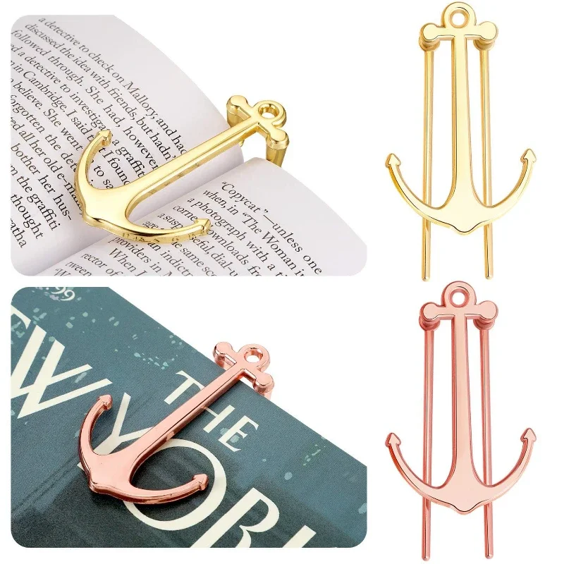 1 Pc Creative Bookmarks Metal Anchor Page Holder Clip For Students Book Read Graduation Gifts School Stationery Office Supplies