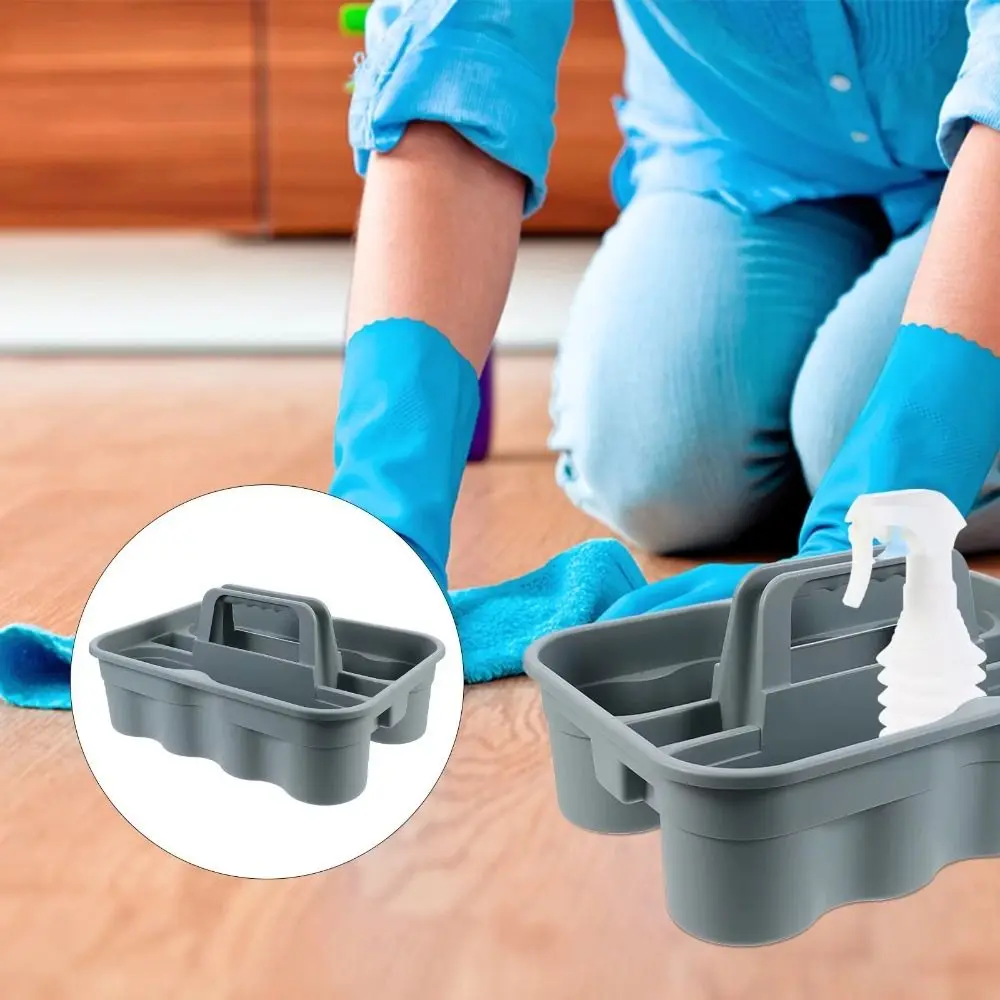 

New Plastic Plastic Organizer Toolbox Multi Compartments Portable Basket Container Cleaning Basket