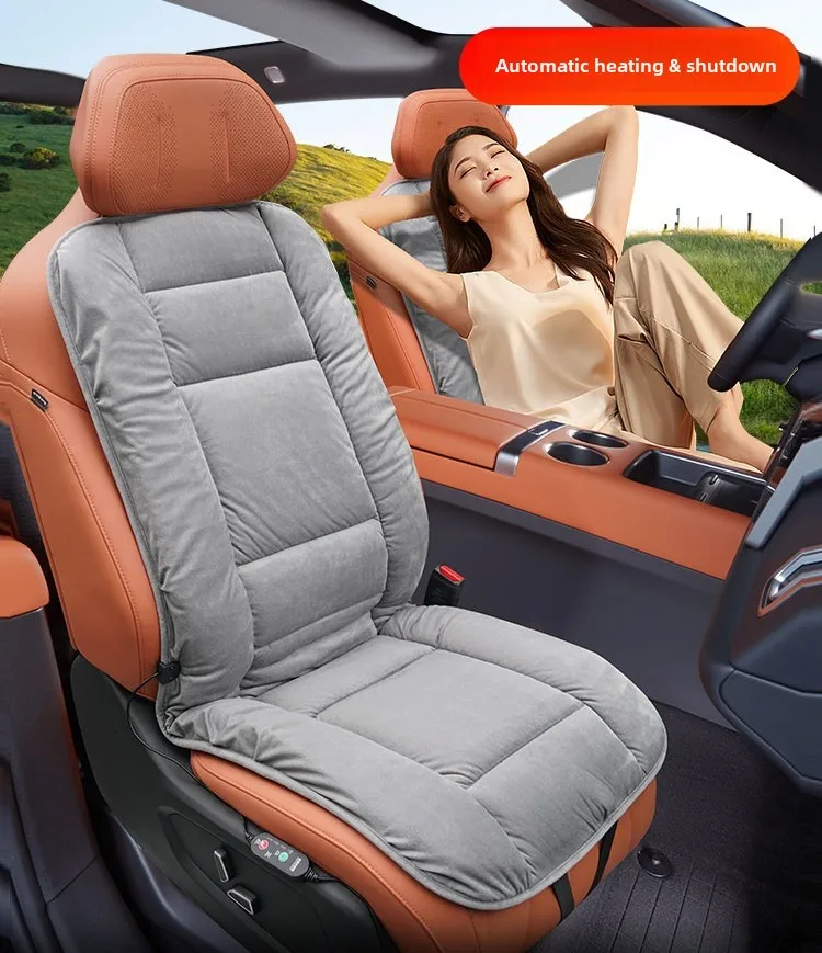 Plush Seats Universal SUV Car Heating Seat Warm Cover Comfortable Plush Heated Seat Cushion Winter Warm Car SUV Seat Cover