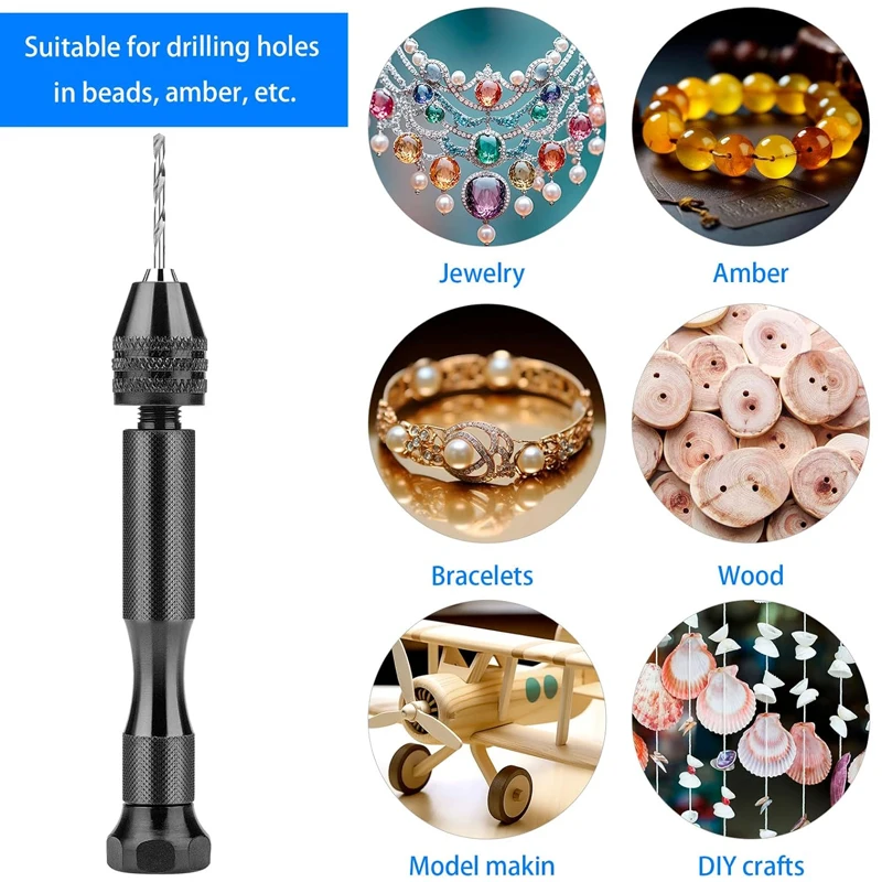 

Миниатюрная ручная дрель для моделей и рукоделия, 0.3-3.2 мм, для ювелиров, столяров, с алмазным напылением, роторный инструмент для сверления, запчасть для моделей