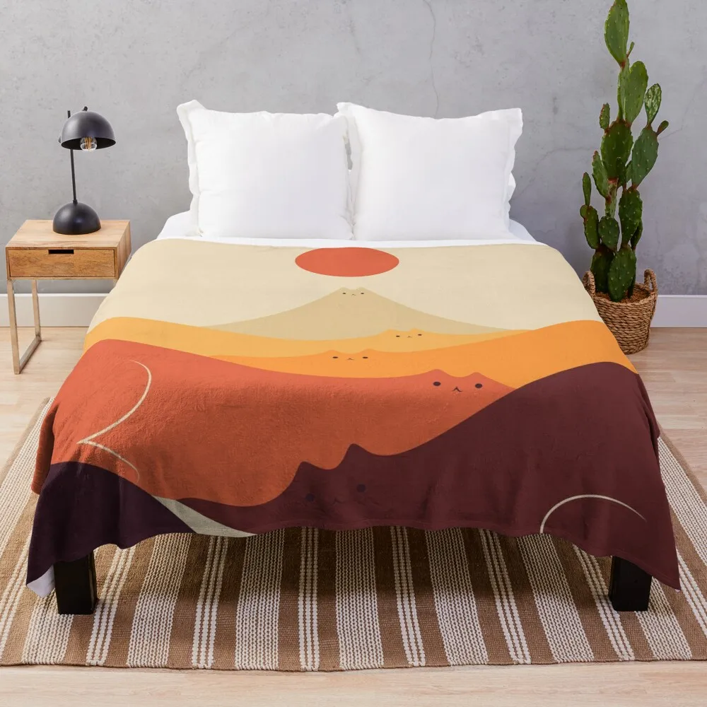 Cat Landscape 87 Throw Blanket Plaid on the sofa Luxury Throw Blankets