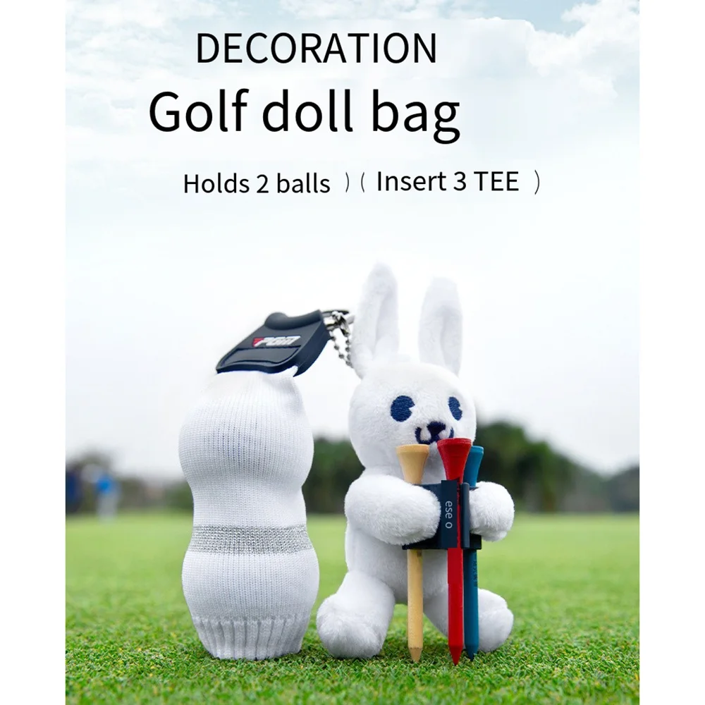 PGM Golf Ball Bag Doll Ball Holder Can Hold Two Balls Fashion Cute Mini Decoration Pendant Small Lightweight Ball Cover 골프백