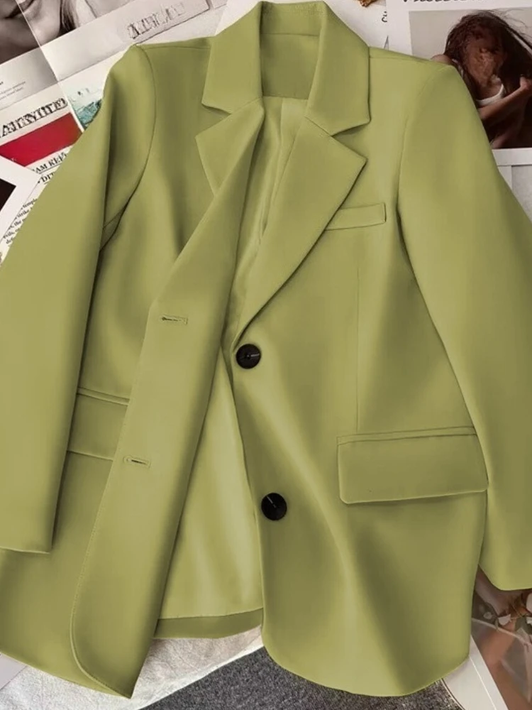 ربيع الخريف موضة جديدة بلون المرأة بدلة صغيرة عادية فضفاض مزاجه التخسيس المرأة البدلة معطف الملابس #5