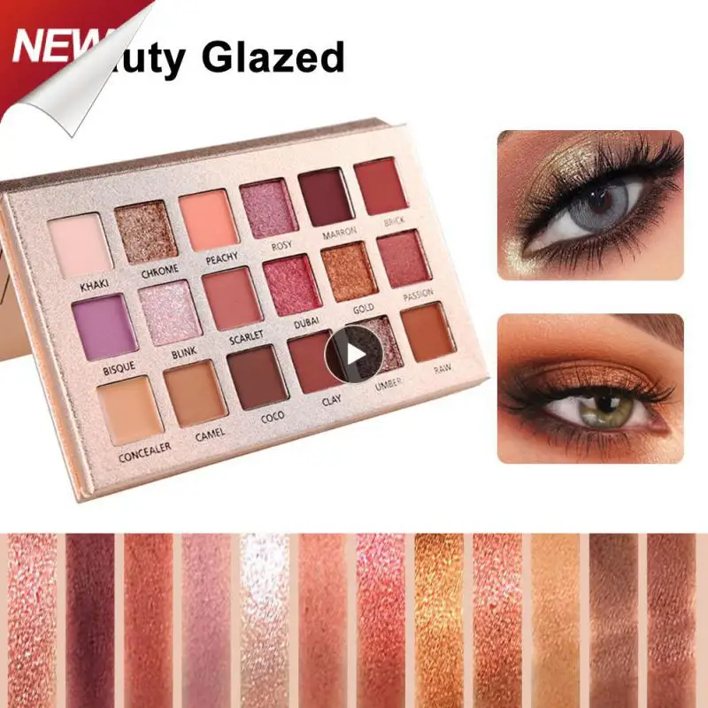 

Beauty Glazed 18 Color Glitter Matte Eyeshadow Palette Makeup Glitter Pigment Smoky Eyeshadow Palette Waterproof Cosmetics TSLM2