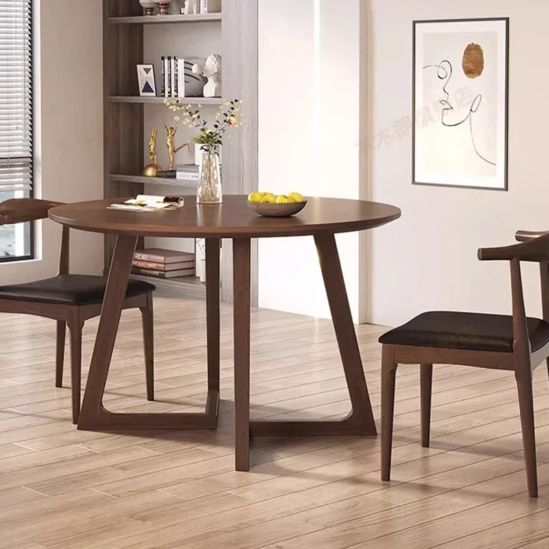 Console Salon Dining Table Round Restaurant Chairs Wood Modern Luxury Dining Table Gaming Lounge Mesa Living Room Furniture