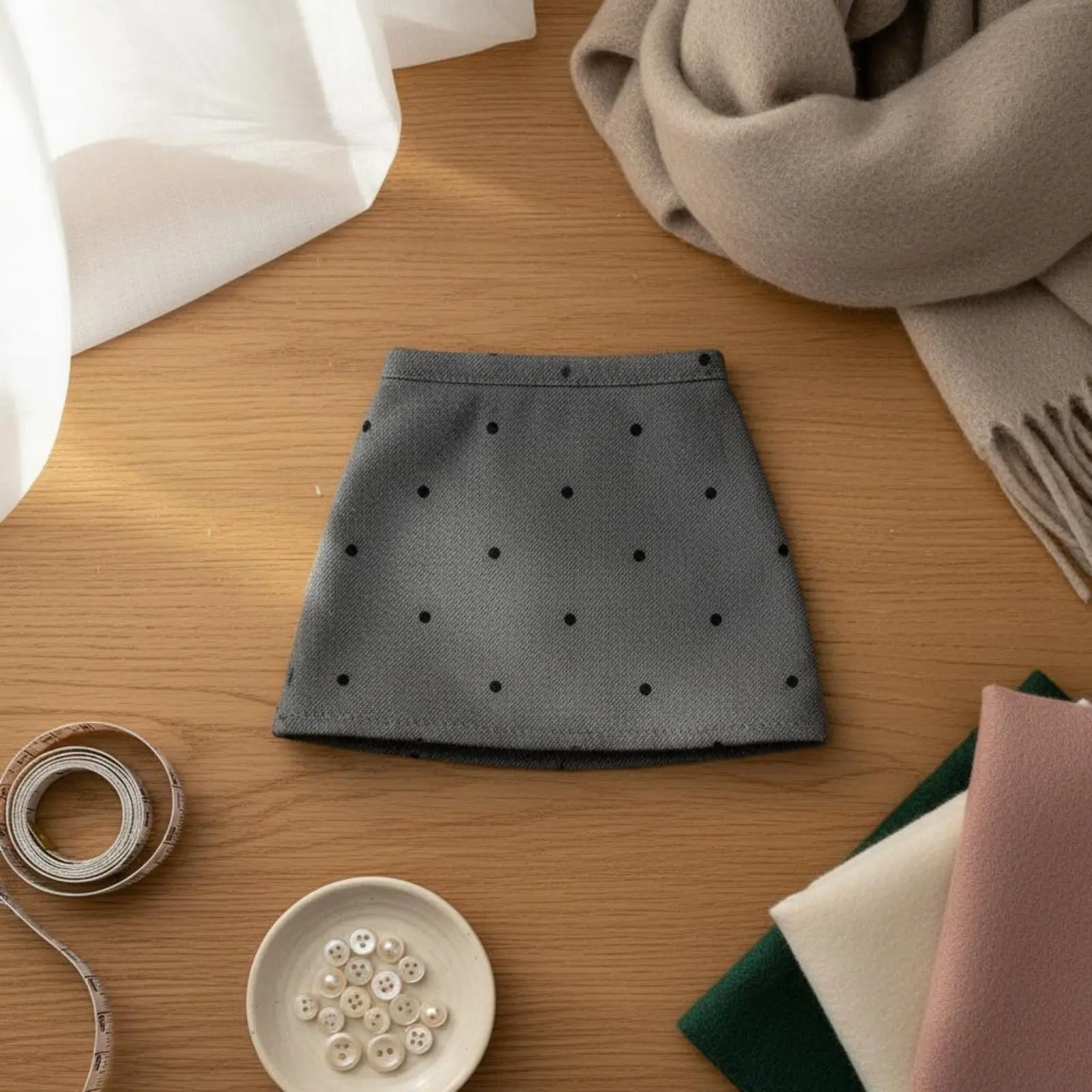 

Pearl Button Doll Blouse Stretchy Material Shoulderless Shoulder Doll Top Winter Look